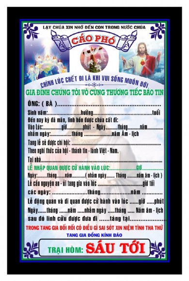 Cáo Phó Đạo Chúa